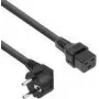 ACT napájací kábel CEE 7/7 konektor samec (zahnutý) - C19 IEC Lock čierny 2 m, EL262S