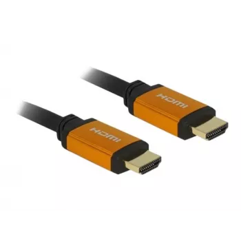 DeLOCK - HDMI kábel - HDMI (M) na HDMI (M) - 50 cm - trojitá izolácia - čierna, zlatá - podpora 8K