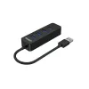 UNITEK uHUB Q4 USB 3.2 Gen 1 (3.1 Gen 1) Type-A 5000 Mbit/s čierny