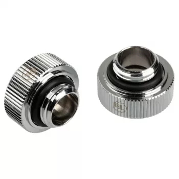 Adaptér G1/4 palca vonkajší závit na 16 mm hardtube BitsPower Touchaqua TA-FH16-GS, balenie 2 ks, strieborný