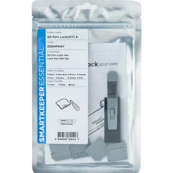 Blokátor portov Smartkeeper SD04PKGY sivý plast pre SD kartové sloty