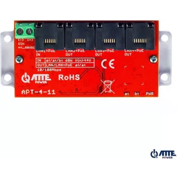 PoE extender switch Atte APT-4-11 — 4-portový 10/100 Mbit/s