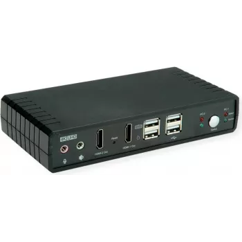 ROLINE KVM Switch Dual Head 1U-2PCs HDMI 4K60 - KVM prepínač (14.01.3047)
