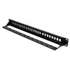 Patch panel Extralink 24-port U/UTP (UTP) modulárny, 1U, čierny, šírka 482,6 mm