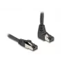 Sieťový kábel DeLOCK RJ45 Cat.8.1 90° ohnutý nadol / rovný 2 m čierny