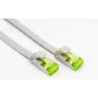 Helos – Patch kábel – RJ-45 (M) na RJ-45 (M) – 30 cm – U/FTP – CAT 6a – plochý – sivý