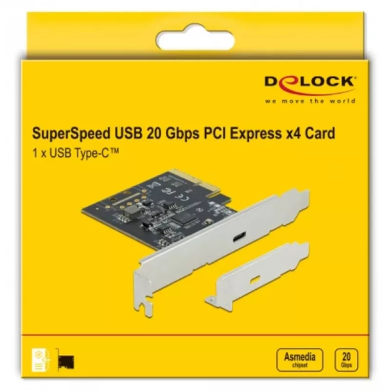 DeLOCK - USB adaptér - PCIe 3.0 x4 Low-Profile - USB 3.2 Gen 2x2 x 1 (89036)