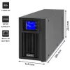 Záložný zdroj QOLTEC 53981 On line 2kVA, kapacita 2000 VA