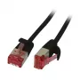 Patch kábel RJ45 CAT6 250 MHz 0,15 m čierny U/FTP Slimline okrúhly d 3,6 mm – kábel – sieť (S217270)