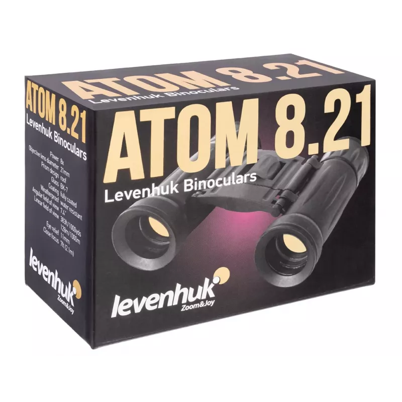 Ďalekohľad Levenhuk Atom 8x21 strešný hranol čierny zväčšenie 8x