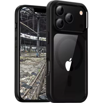 Puzdro na telefón jt berlin BackCase JT Berlin Pankow Hybrid MagSafe pre Apple iPhone 17 Pro Max, čierne transparentné