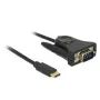 Delock 62964 Adaptér USB-C na sériový DB9 RS-232, 1,8 m, čierny