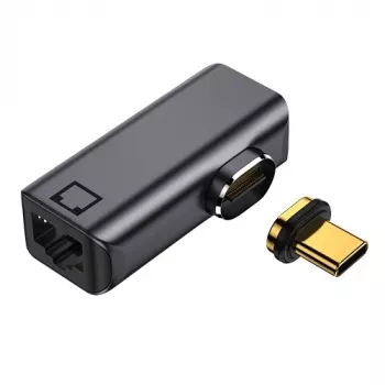 Magnetický adaptér USB Type-C - RJ-45, 100/1000 Mb