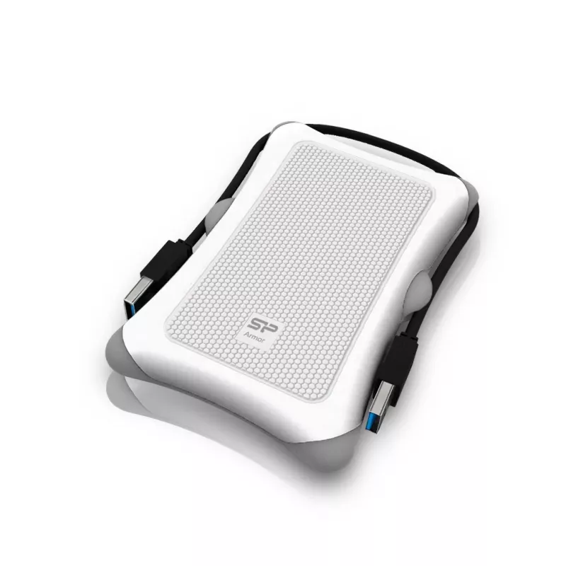 Externý HDD Silicon Power Armor A30 2 TB 2,5 palca USB 3.2 Gen 1, biely, nárazuvzdorný, 256-bit AES