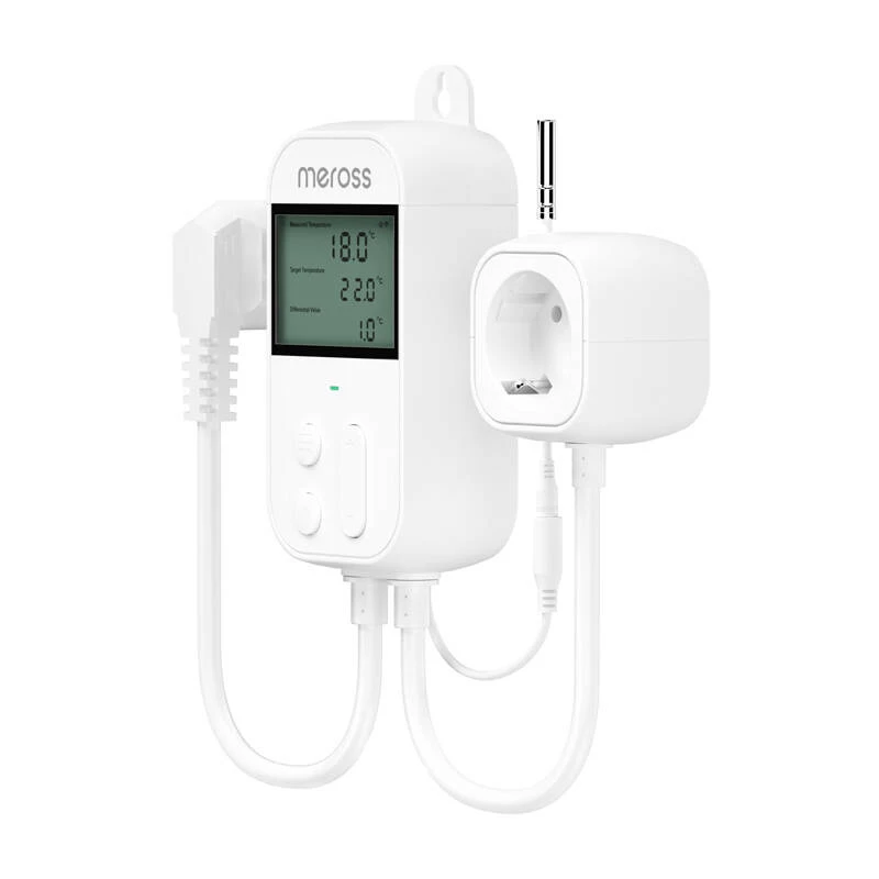 Digitálny termostat Meross MTS960HK biely LCD AC 16A