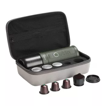 Outin Nano 7500mAh prenosný kávovar set (zelený) + ochranné puzdro