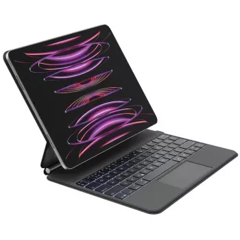 Belkin Connect Pro - klávesnica a folio puzdro (ochranné puzdro) - s magnetickým stojanom - s touchpadom - podsvietená - bezdrôtová - Bluetooth - QWERTZ