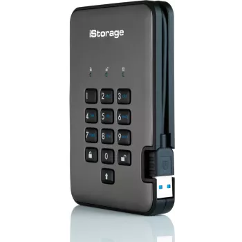 iStorage diskAshur PRO2 diskAshur PRO² SSD 2TB | Bezpečný prenosný SSD disk | FIPS 140-2 Level 2, NCSC CPA, NLNCSA BSPA & NATO Restricted | AES-XTS 256-bit hardvérové šifrovanie | chránený PIN | nezávislý od operačného systému a platformy | GDPR, TAA kompatibilný | ochrana proti brute-force útokom | prachuvzdorný/vodoodolný
