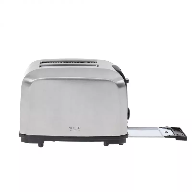 Hriankovač Adler AD 3222 2 plátky 1000 W strieborná