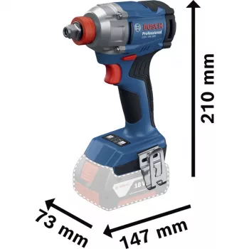 Rázový uťahovák Bosch GDX 18V-285 solo C — 18V akumulátorový, 285 Nm krútiaci moment