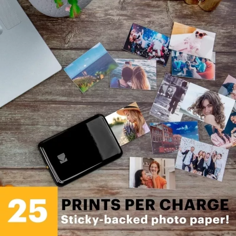 Kodak STEP prenosná mobilná fototlačiareň farba ZINK 2x3'' 1 ppm, Bluetooth, čierna