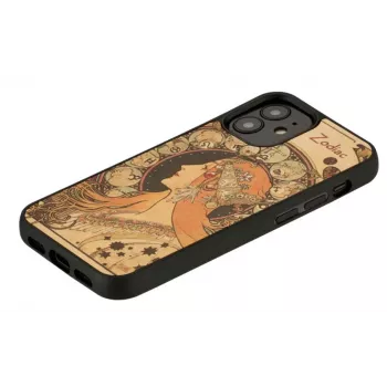 Puzdro na telefón Man and Wood pre iPhone 12 mini — séria Zodiac, čierna