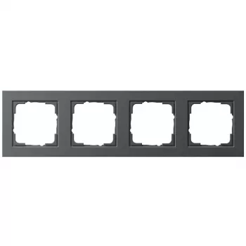 Kryt vypínača/zásuvky GIRA E2 antracit, termoplast, bezskrutkový, 80,8 × 294,7 × 9,3 mm