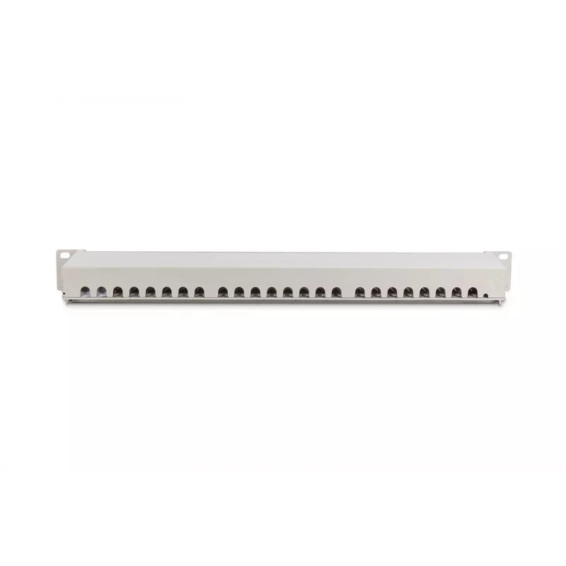 DIGITUS DN-91624S 24-portový tienený patch panel Cat6, 1U 19 palcov, sivý