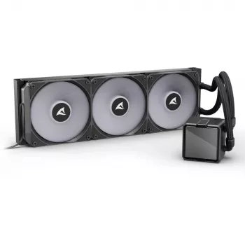 All-in-One kvapalinový CPU chladič Sharkoon S100 ARGB – 360 mm radiátor, čierny