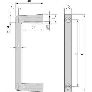 SCHROFF predné rukoväte - PREDNÉ RUKOVÄTE 3HE MULTIPAC (2X) (20860258)