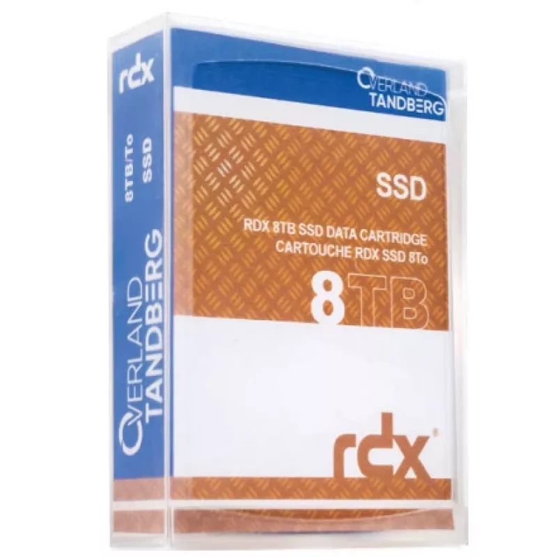 Kazeta RDX Overland-Tandberg 8 TB SSD, médium RDX, 87×119×23 mm, čierna