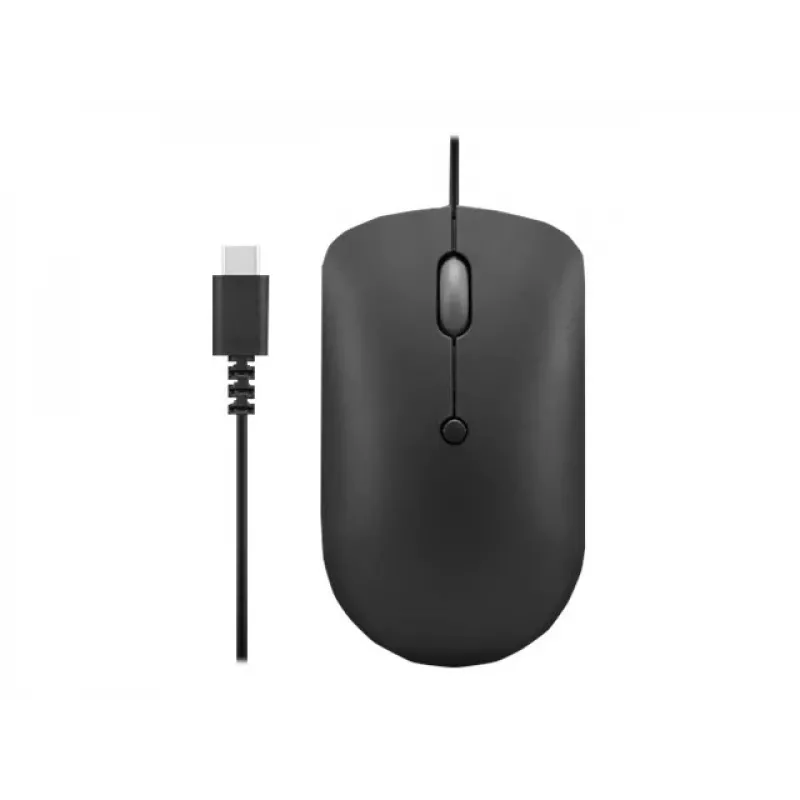 Káblová optická myš Lenovo GY51D20875 USB Type-C, obojručná, 2400 DPI, 4 tlačidlá, čierna