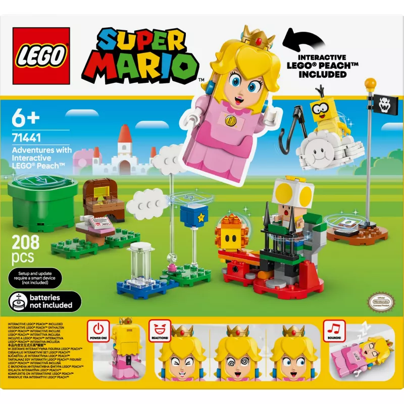 Konštrukčná hračka LEGO 71441 Super Mario interaktívna figúrka LEGO Peach súprava, kompatibilná so systémom LEGO
