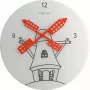 NeXtime hodiny 8807 Windmil, Ø30 cm, nástenné, biele/čierne/červené