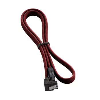 CableMod ModMesh - SATA kábel - Serial ATA 150/300/600 - SATA (W) zahnutý na SATA (W) - 60 cm - krvavočervená (CM-CAB-RSAT-N60KBR-R)