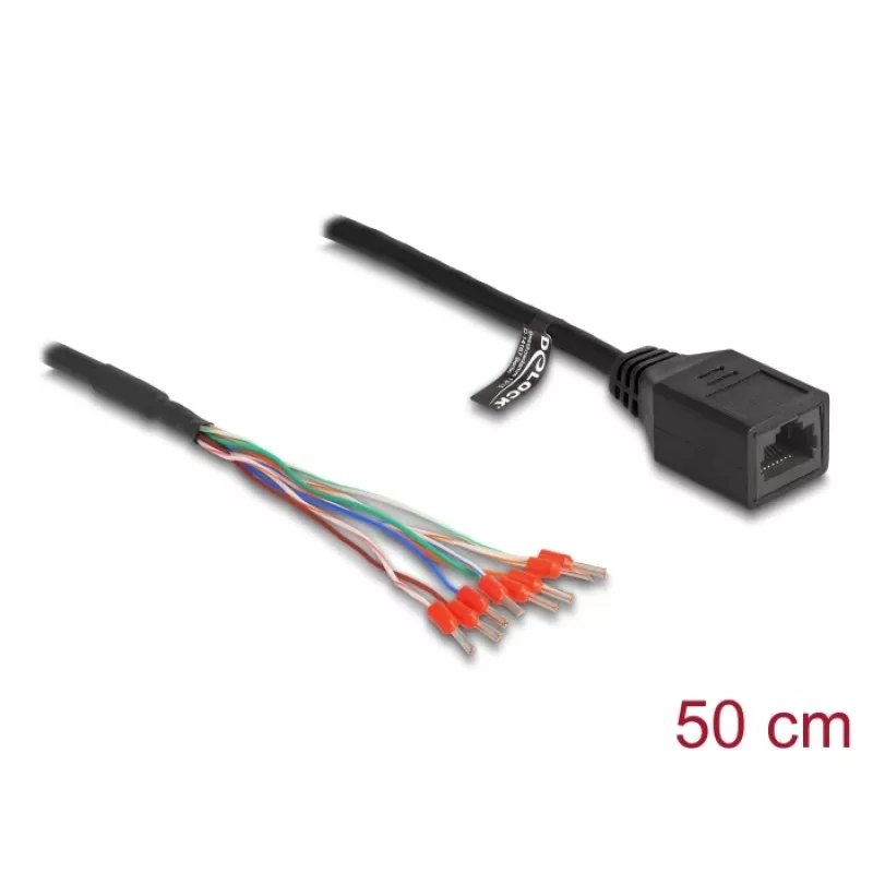 Sieťový kábel DeLOCK 88005 RJ45 Cat.5e 0,5 m čierny