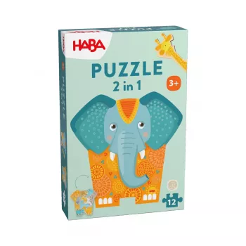 Puzzle 2 v 1 slon