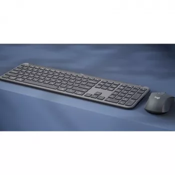 Logitech Signature Slim Combo MK950 for Business - sada klávesnica-myš - 100% - plná veľkosť - bezdrôtová - Bluetooth 5.1 LE - QWERTZ - švajčiarska - grafitová (920-012503)