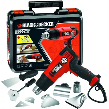 Teplovzdušná pištoľ Black & Decker KX2200K-QS — 2000 W, 720 l/min, až do 645 °C, rukoväť pištole, 900 g