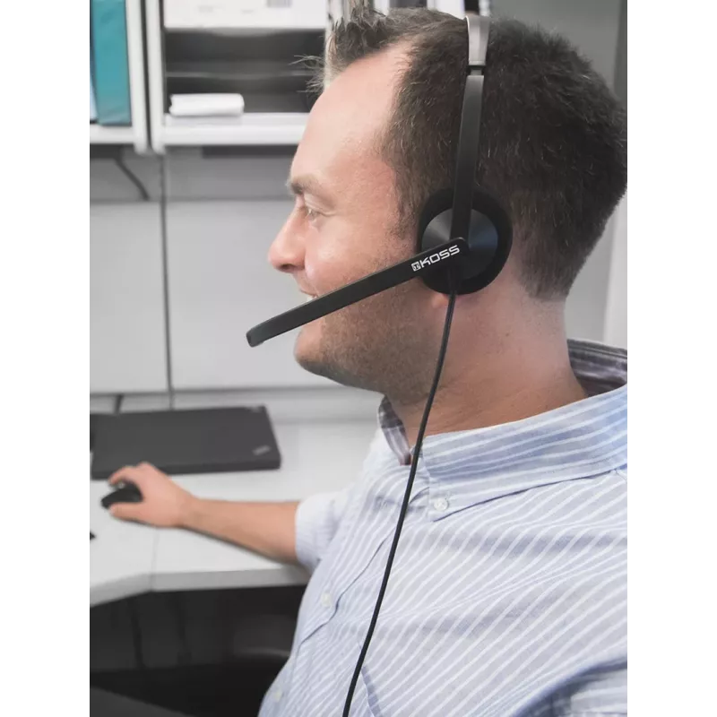 Koss CS200i headset káblový hlavový most kancelária/call centrum čierny