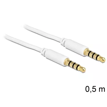Audio kábel 3,5 mm DeLOCK 83439 0,5 m biely