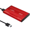 Puzdro na HDD/SSD QOLTEC 51860 pre 2,5-palcové SATA-III disky, USB Type-A, 5 Gbit/s, hliník, červená