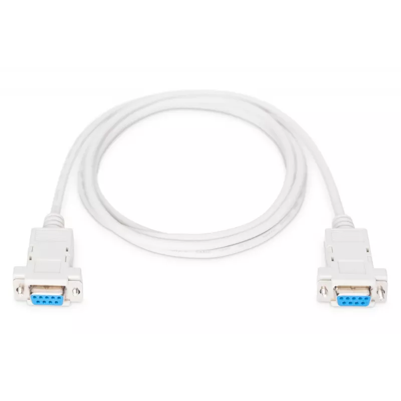 Assmann Zero-Modem prepojovací kábel. D-Sub9 F/F. 1,8 m. Snap puzdro. béžová (AK-610100-018-E)