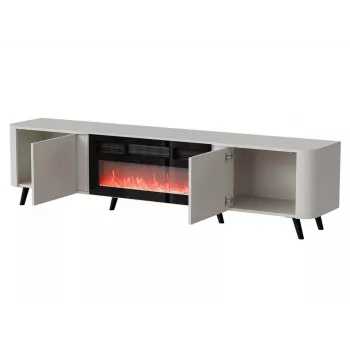 TV skrinka Cama Meble Volare 200 x 39 x 49 cm cashmere s elektrickým krbom