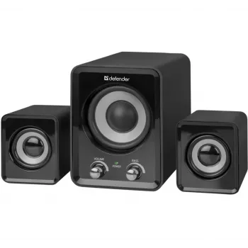 Káblové reproduktory DEFENDER Z4 2.1, 11 W RMS, čierne, napájanie USB 5V, 3,5-mm výstup na slúchadlá
