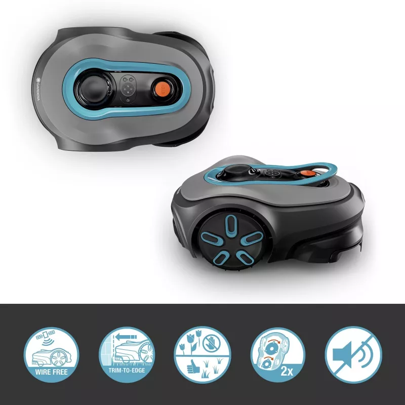 Robotická kosačka Gardena smart SILENO free maximálna plocha trávnika 1200 m² šírka záberu 16 cm