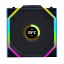 Lian Li UNI FAN SL Wireless LCD 120 12RSLLCD1W1B Reverse Blade ventilátor skrine, 120 mm, ARGB, PWM, čierny