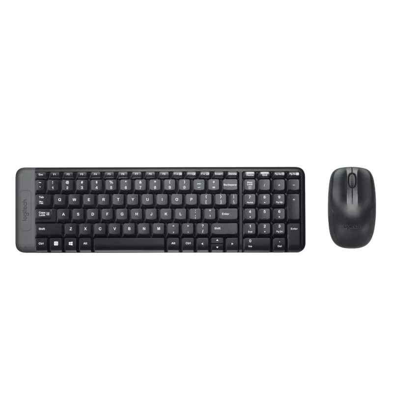 Logitech Wireless Combo MK220 - súprava klávesnice a myši - bezdrôtová - 2,4 GHz - talianska - tmavosivá (920-003721)