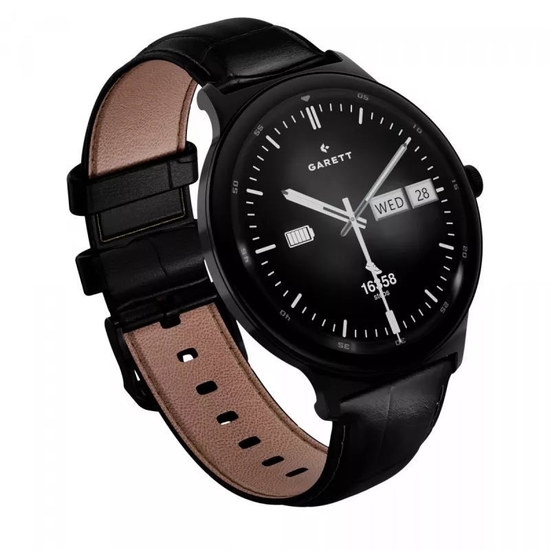 Smartwatch Garett Quantum – čierna nerezová oceľ