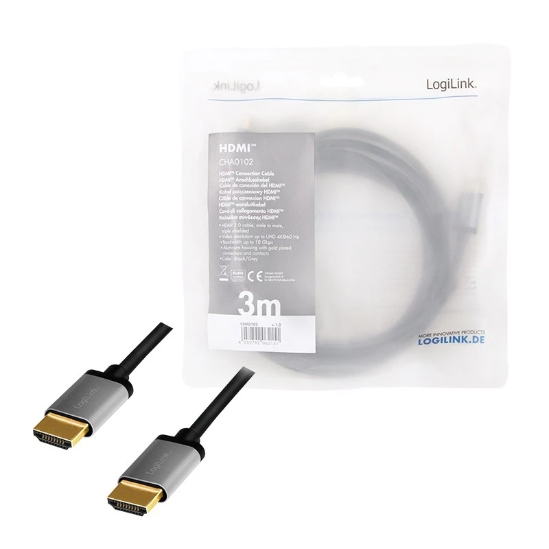 HDMI kábel LogiLink CHA0102 3m